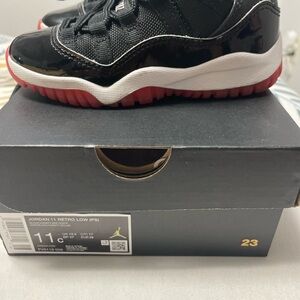Jordan Kids Black and Red Sneakers